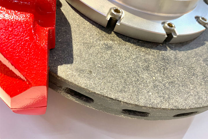 40543 CERAMIC BRAKE DISC CLOCK (RED CALIPER / SILVER CENTRE ) (DIAMETER :320 MM)