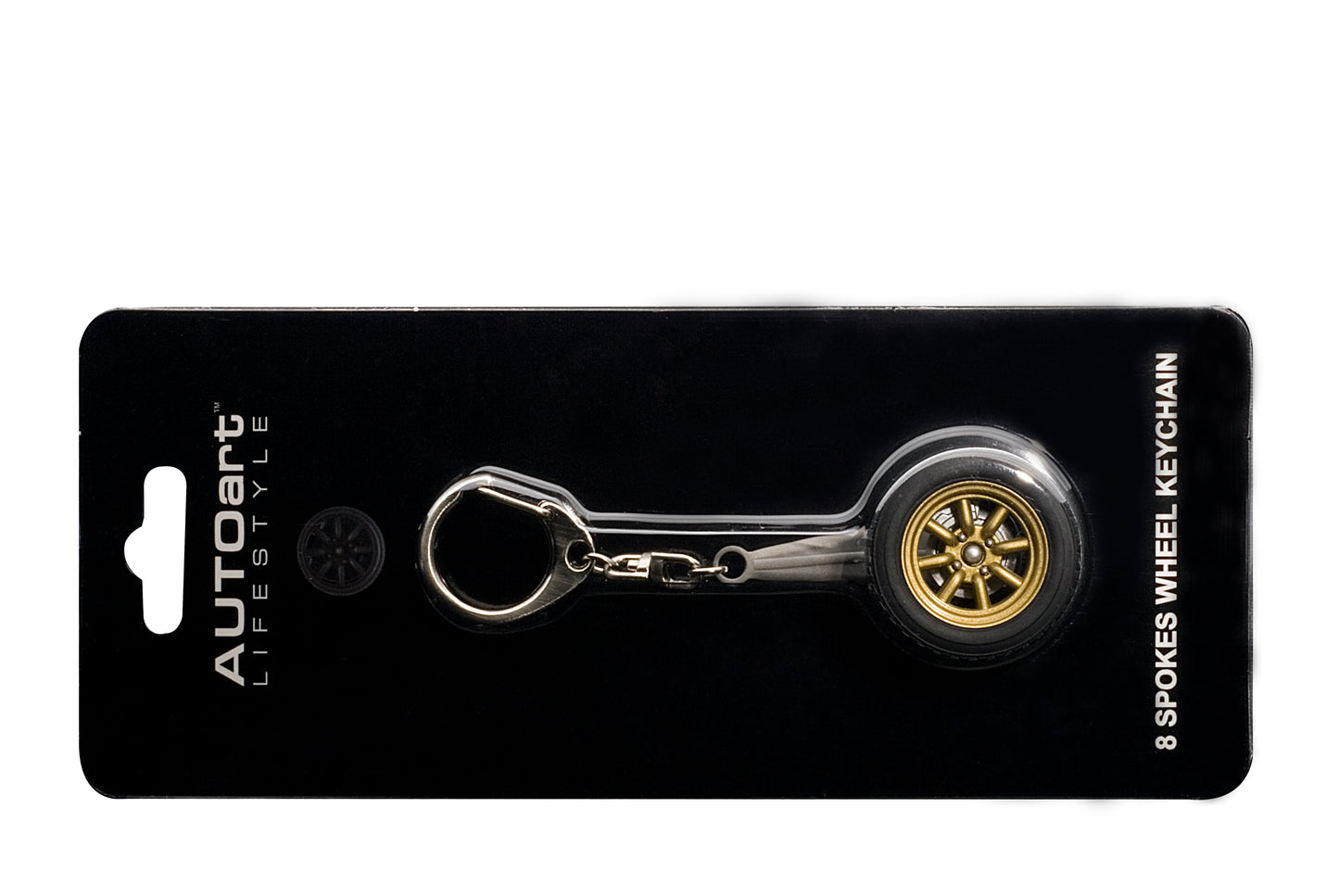 41568 1/18 8-SPOKES WHEEL KEYCHAIN (GOLD)