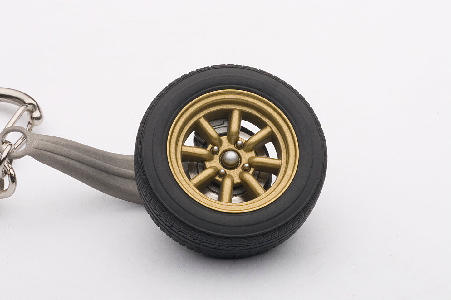 41568 1/18 8-SPOKES WHEEL KEYCHAIN (GOLD)