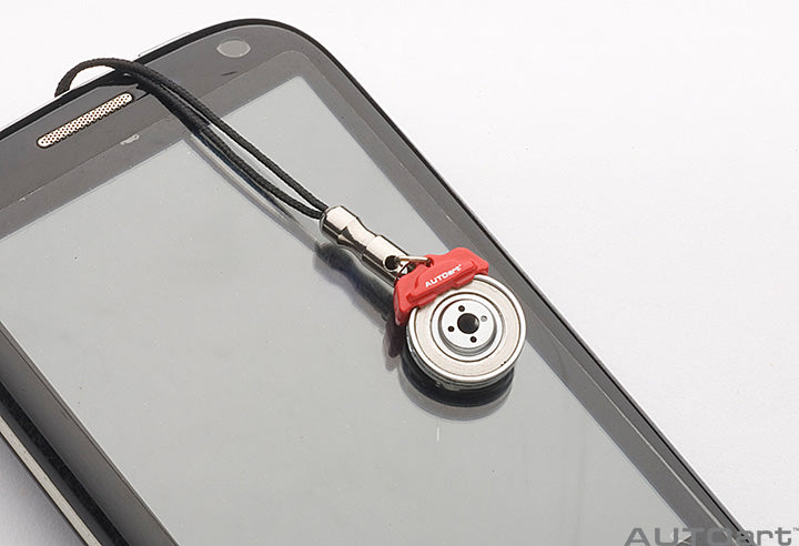 41571 BRAKE DISC MOBILE PHONE PENDANT (RED CALIPER)