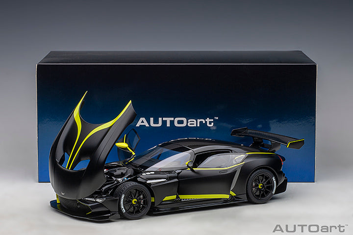 70262 ASTON MARTIN VULCAN (MATT BLACK W/ LIME GREEN STRIPES)