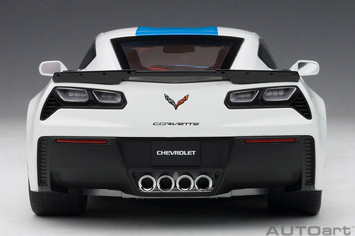 71271 CHEVROLET CORVETTE GRAND SPORT (ARCTIC WHITE/BLUE STRIPES/RED FENDER HASH MARKS)