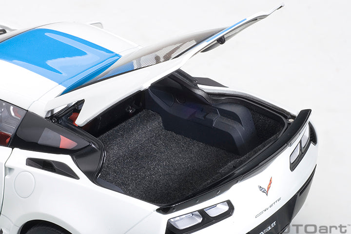 71271 CHEVROLET CORVETTE GRAND SPORT (ARCTIC WHITE/BLUE STRIPES/RED FENDER HASH MARKS)