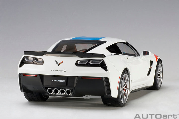 71271 CHEVROLET CORVETTE GRAND SPORT (ARCTIC WHITE/BLUE STRIPES/RED FENDER HASH MARKS)
