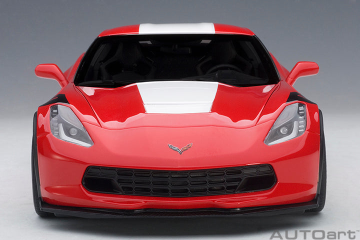 71274 CHEVROLET CORVETTE GRAND SPORT (RED/WHITE STRIPES/BLACK FENDER HASH MARKS)