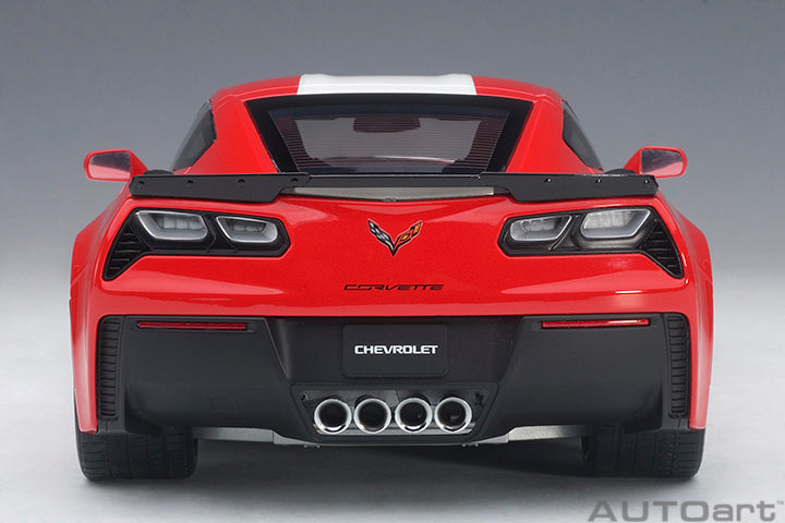 71274 CHEVROLET CORVETTE GRAND SPORT (RED/WHITE STRIPES/BLACK FENDER HASH MARKS)
