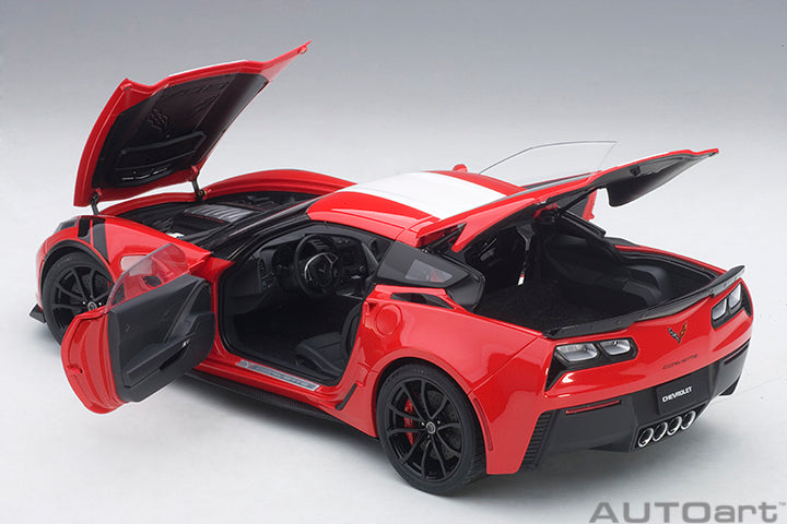 71274 CHEVROLET CORVETTE GRAND SPORT (RED/WHITE STRIPES/BLACK FENDER HASH MARKS)