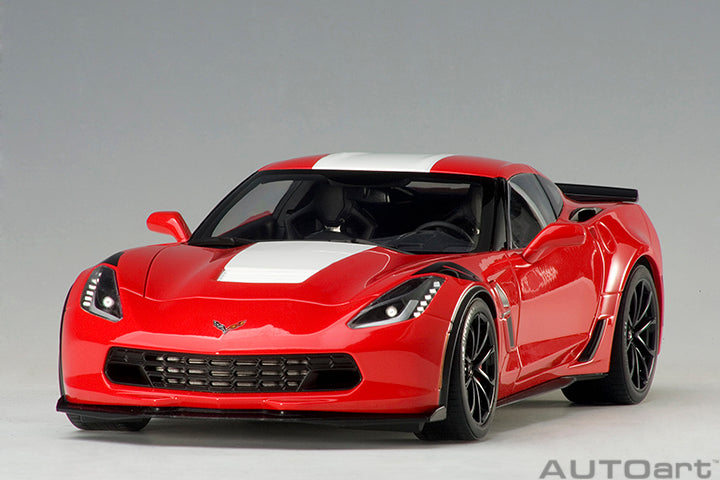 71274 CHEVROLET CORVETTE GRAND SPORT (RED/WHITE STRIPES/BLACK FENDER HASH MARKS)