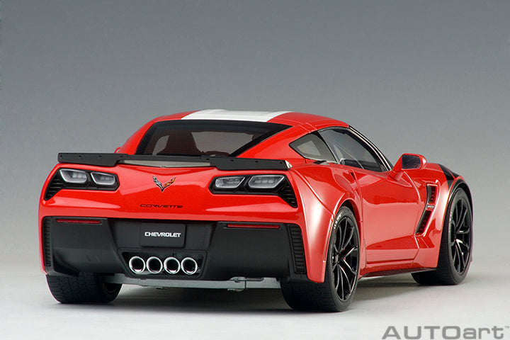 71274 CHEVROLET CORVETTE GRAND SPORT (RED/WHITE STRIPES/BLACK FENDER HASH MARKS)