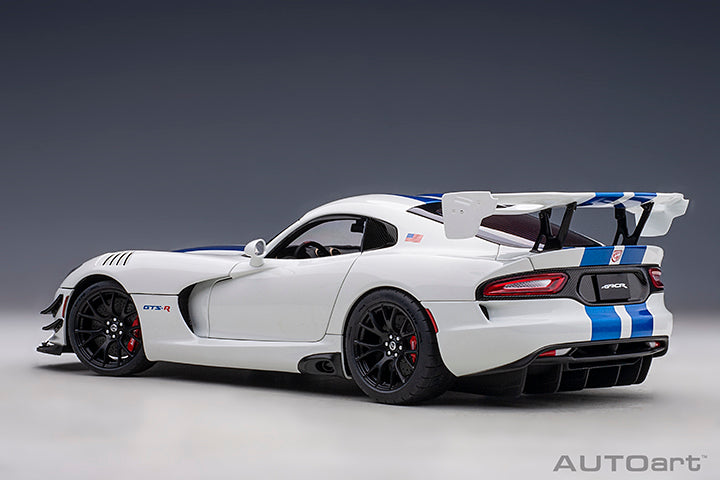 71731 DODGE VIPER GTS-R COMMEMORATIVE EDITION ACR 2017 (WHITE W/ PEARL BLUE STRIPES)