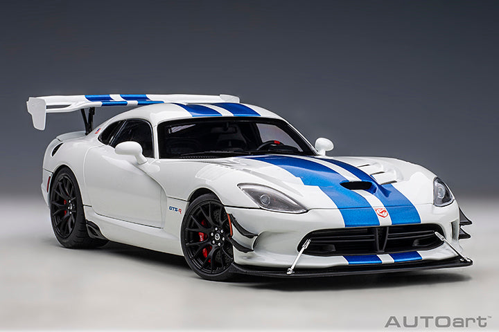 71731 DODGE VIPER GTS-R COMMEMORATIVE EDITION ACR 2017 (WHITE W/ PEARL BLUE STRIPES)