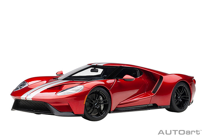 72943 FORD GT 2017 (LIQUID RED/SILVER STRIPES)