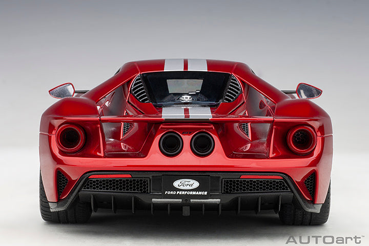 72943 FORD GT 2017 (LIQUID RED/SILVER STRIPES)