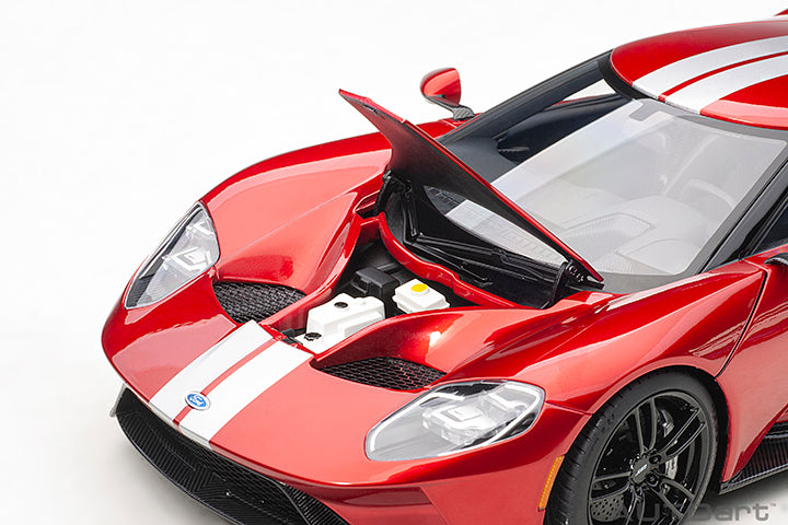 72943 FORD GT 2017 (LIQUID RED/SILVER STRIPES)