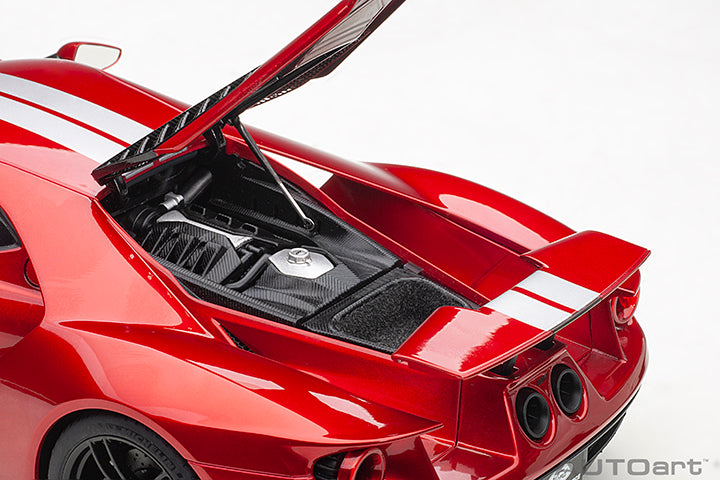 72943 FORD GT 2017 (LIQUID RED/SILVER STRIPES)