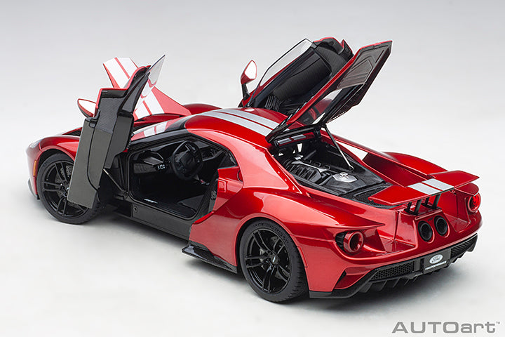 72943 FORD GT 2017 (LIQUID RED/SILVER STRIPES)