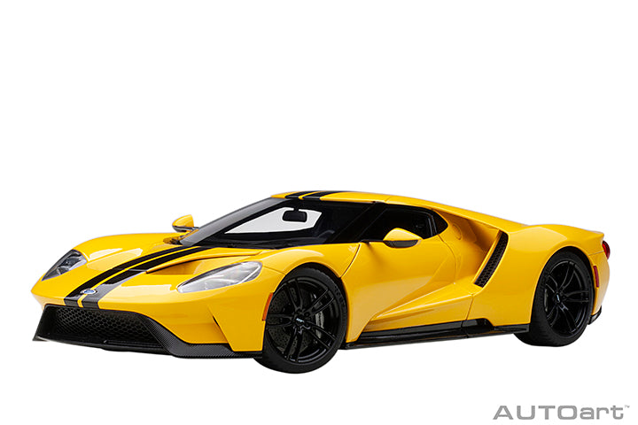 72944 FORD GT 2017 (TRIPLE YELLOW/BLACK STRIPES)