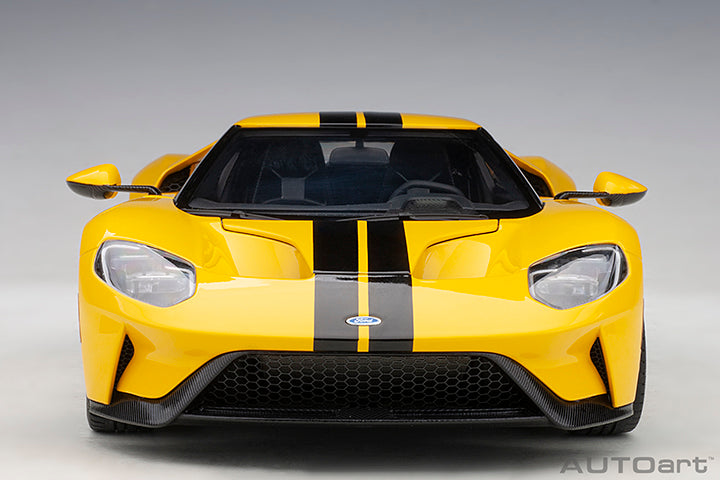 72944 FORD GT 2017 (TRIPLE YELLOW/BLACK STRIPES)