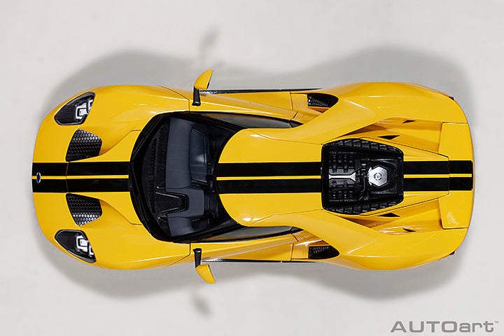72944 FORD GT 2017 (TRIPLE YELLOW/BLACK STRIPES)