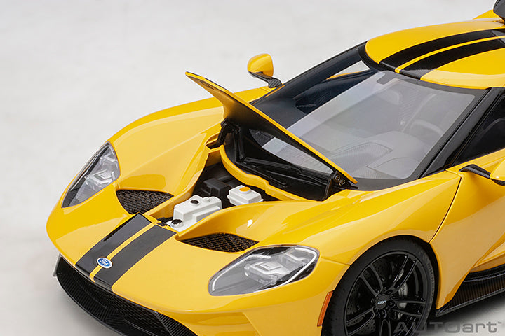 72944 FORD GT 2017 (TRIPLE YELLOW/BLACK STRIPES)