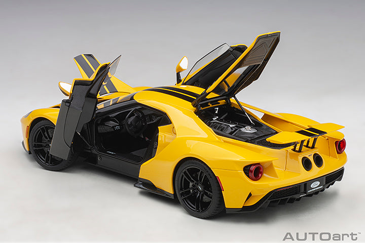 72944 FORD GT 2017 (TRIPLE YELLOW/BLACK STRIPES)