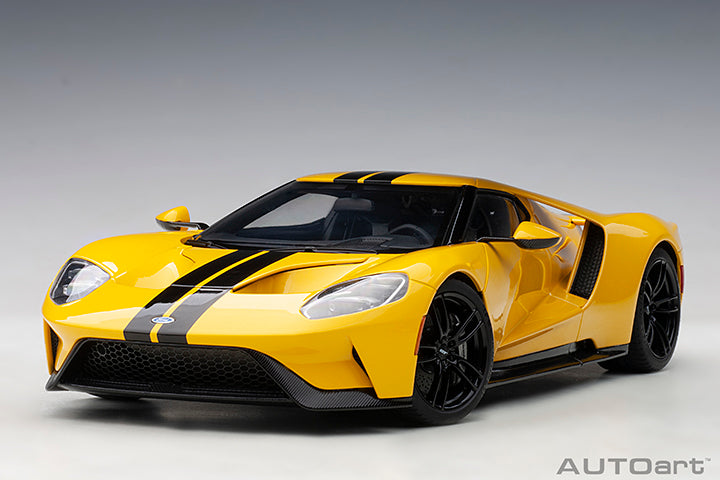 72944 FORD GT 2017 (TRIPLE YELLOW/BLACK STRIPES)