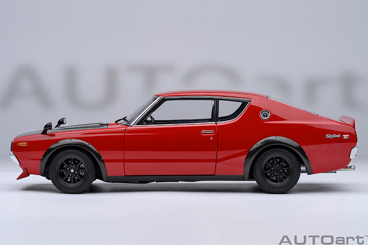 77479 "Online Exclusive" NISSAN SKYLINE 2000 GT-R (KPGC110) TUNED VERSION "CARBON BLACK BONNET" (RED)