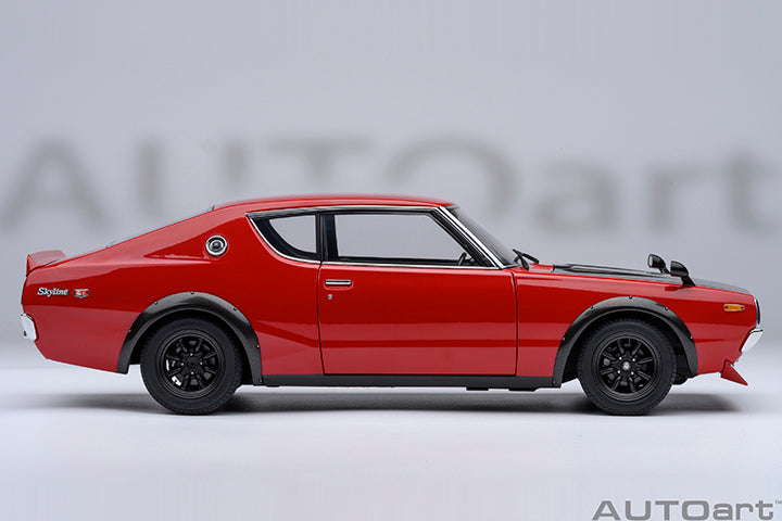 77479 "Online Exclusive" NISSAN SKYLINE 2000 GT-R (KPGC110) TUNED VERSION "CARBON BLACK BONNET" (RED)