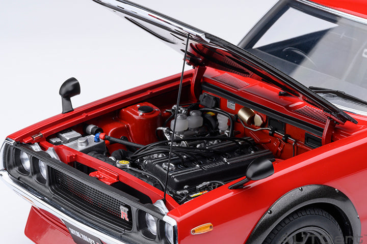 77479 "Online Exclusive" NISSAN SKYLINE 2000 GT-R (KPGC110) TUNED VERSION "CARBON BLACK BONNET" (RED)