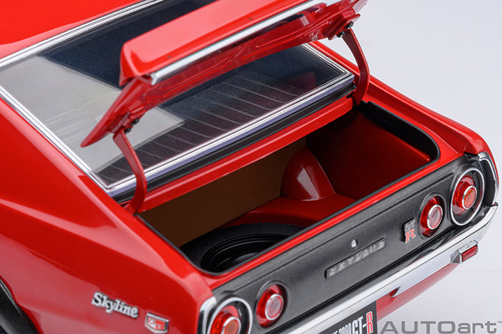 77479 "Online Exclusive" NISSAN SKYLINE 2000 GT-R (KPGC110) TUNED VERSION "CARBON BLACK BONNET" (RED)