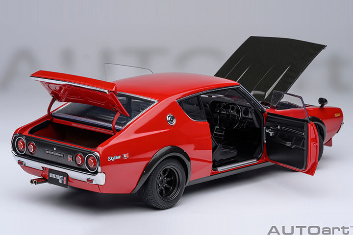 77479 "Online Exclusive" NISSAN SKYLINE 2000 GT-R (KPGC110) TUNED VERSION "CARBON BLACK BONNET" (RED)