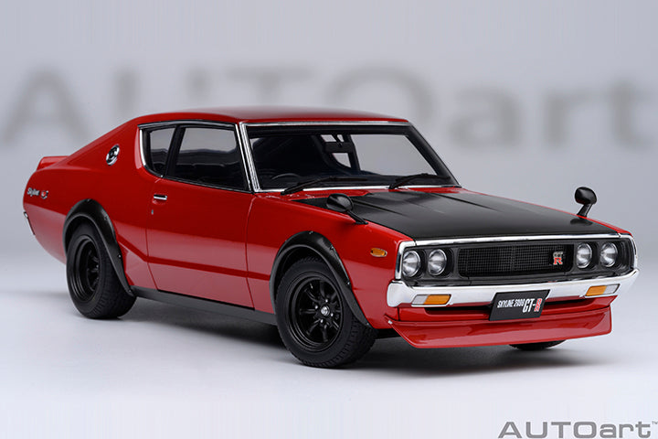 77479 "Online Exclusive" NISSAN SKYLINE 2000 GT-R (KPGC110) TUNED VERSION "CARBON BLACK BONNET" (RED)