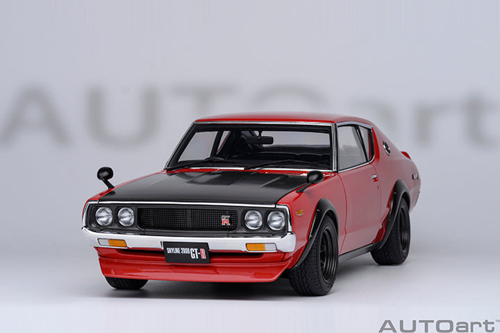 77479 "Online Exclusive" NISSAN SKYLINE 2000 GT-R (KPGC110) TUNED VERSION "CARBON BLACK BONNET" (RED)