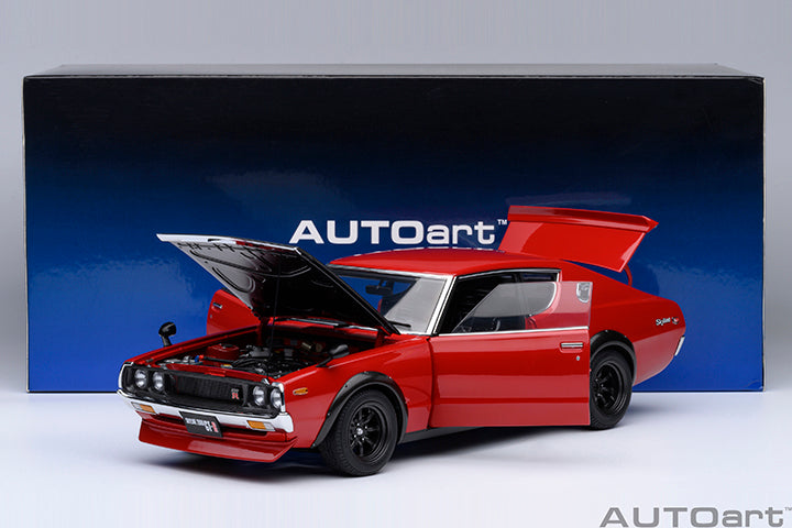 77479 "Online Exclusive" NISSAN SKYLINE 2000 GT-R (KPGC110) TUNED VERSION "CARBON BLACK BONNET" (RED)
