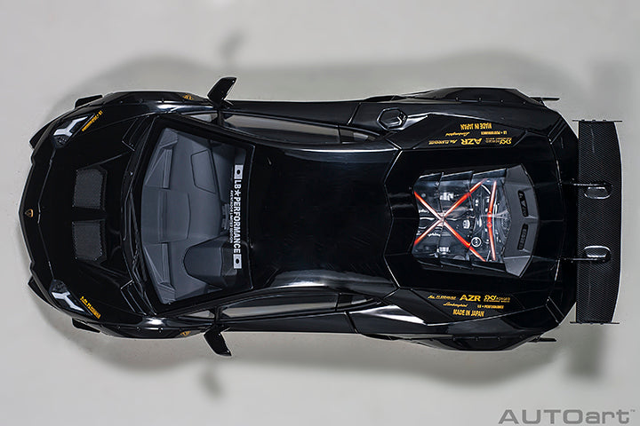 79184 LIBERTY WALK LB-WORKS LAMBORGHINI AVENTADOR LIMITED EDITION (GLOSS BLACK/GOLD ACCENTS)