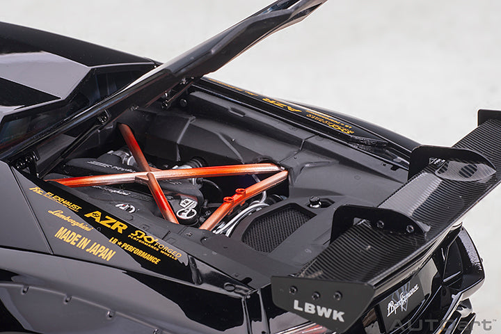 79184 LIBERTY WALK LB-WORKS LAMBORGHINI AVENTADOR LIMITED EDITION (GLOSS BLACK/GOLD ACCENTS)