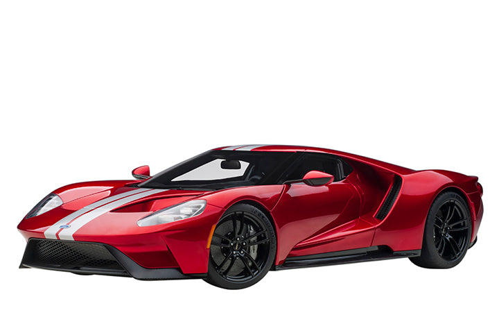 12106 FORD GT 2017 (LIQUID RED/SILVER STRIPES)