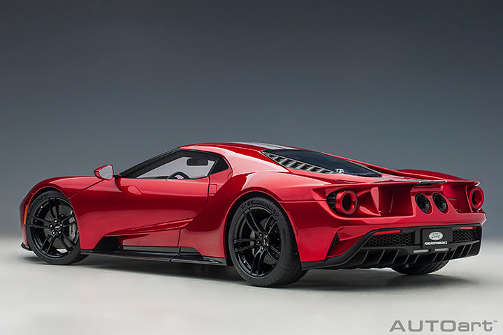 12106 FORD GT 2017 (LIQUID RED/SILVER STRIPES)