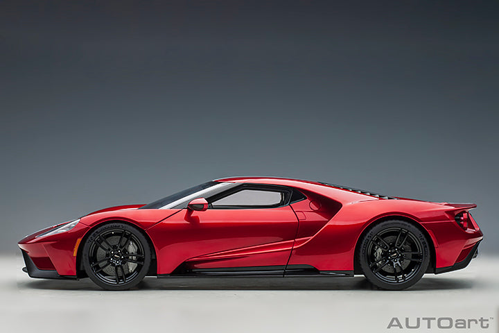 12106 FORD GT 2017 (LIQUID RED/SILVER STRIPES)