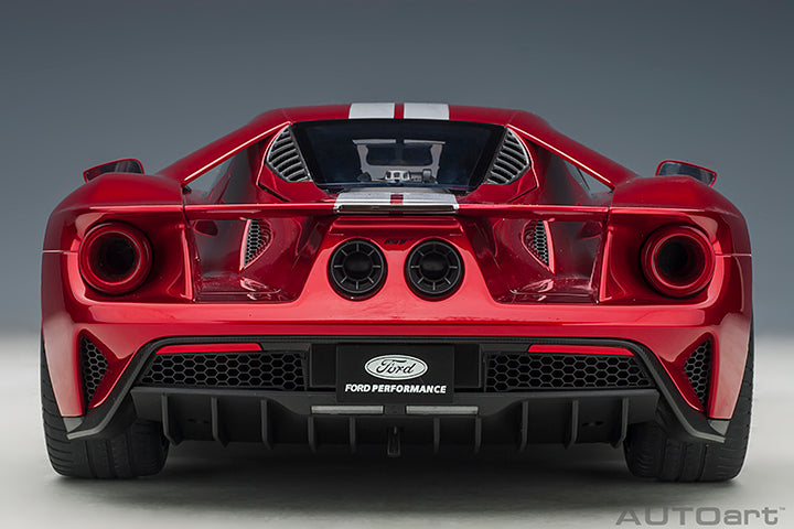 12106 FORD GT 2017 (LIQUID RED/SILVER STRIPES)