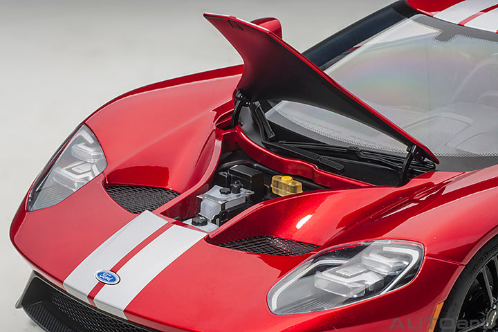 12106 FORD GT 2017 (LIQUID RED/SILVER STRIPES)