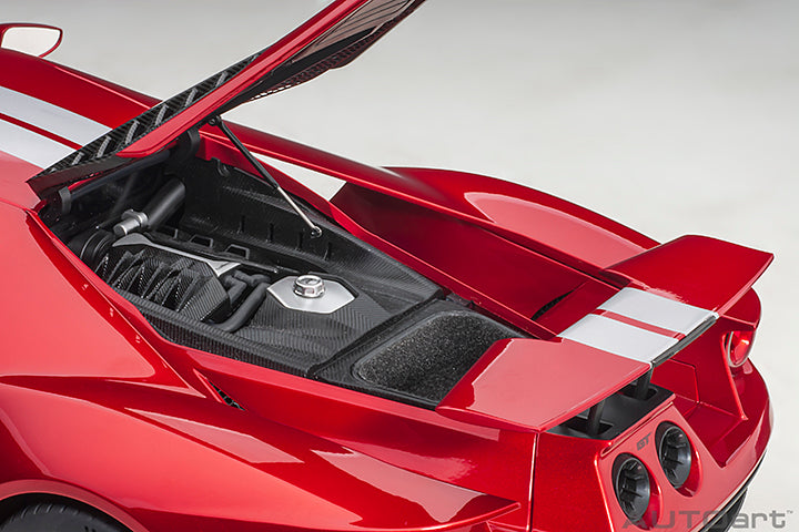12106 FORD GT 2017 (LIQUID RED/SILVER STRIPES)