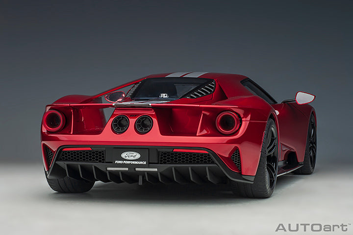 12106 FORD GT 2017 (LIQUID RED/SILVER STRIPES)