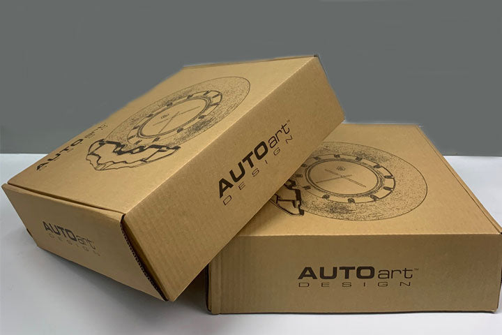 40542 CERAMIC BRAKE DISC CLOCK (YELLOW CALIPER / SILVER CENTRE ) (DIAMETER :320 MM)