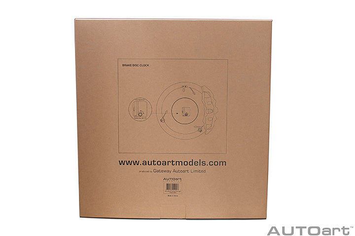 41001 RACING BRAKE DISC CLOCK (8-POT CALIPER/DIAMETER OF ROTOR : 380 mm) (RED CALIPER/BLUE ANODIZED CENTRE/AUTOart logo)