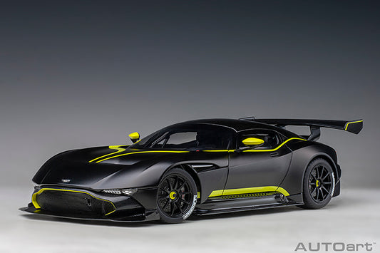 70262 ASTON MARTIN VULCAN (MATT BLACK W/ LIME GREEN STRIPES)