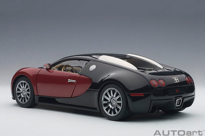 70909 BUGATTI EB 16.4 VEYRON PRODUCTION CAR (INTERIOR IN BEIGE / BODY SHELL IN BLACK/RED)（LIMITED EDITION OF 1,200 PIECES WORLDWIDE)
