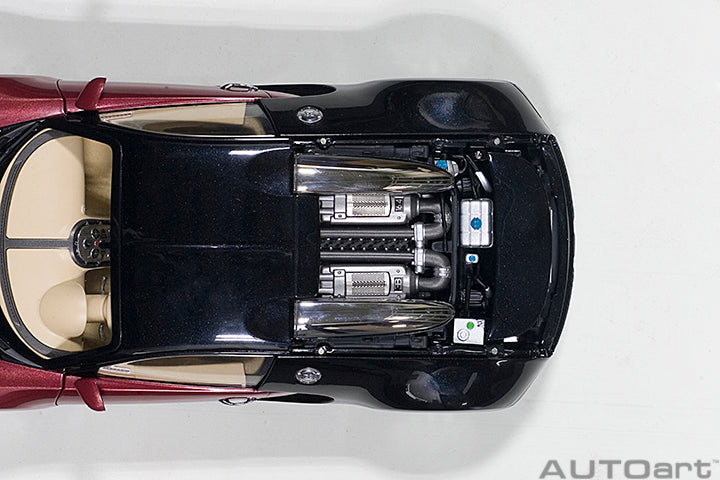 70909 BUGATTI EB 16.4 VEYRON PRODUCTION CAR (INTERIOR IN BEIGE / BODY SHELL IN BLACK/RED)（LIMITED EDITION OF 1,200 PIECES WORLDWIDE)