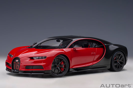 70966 BUGATTI CHIRON SPORT 2019 (ITALIAN RED/CARBON)