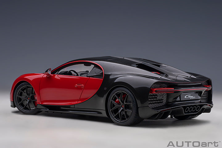70966 BUGATTI CHIRON SPORT 2019 (ITALIAN RED/CARBON)